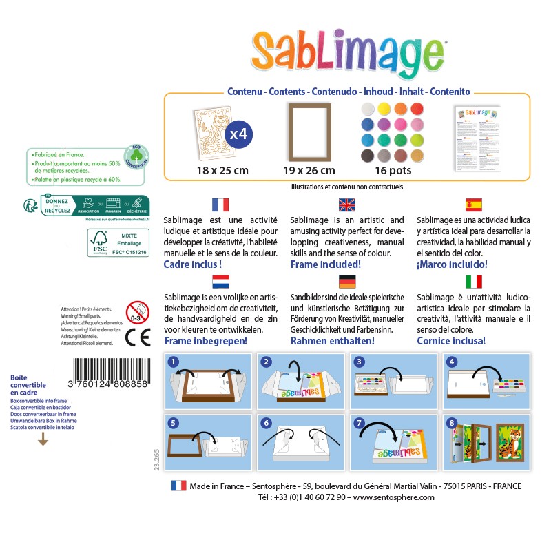 SentoSphère - SABLIMAGE - DINOSAURES - 895 - Kit…