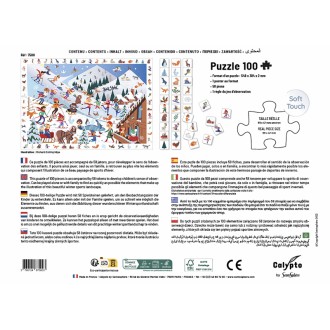 Puzzle 100 pièces " Cherche et trouve " - Sports d'Hiver