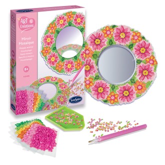 Miroir Mosaïque Fleurs à Diamanter